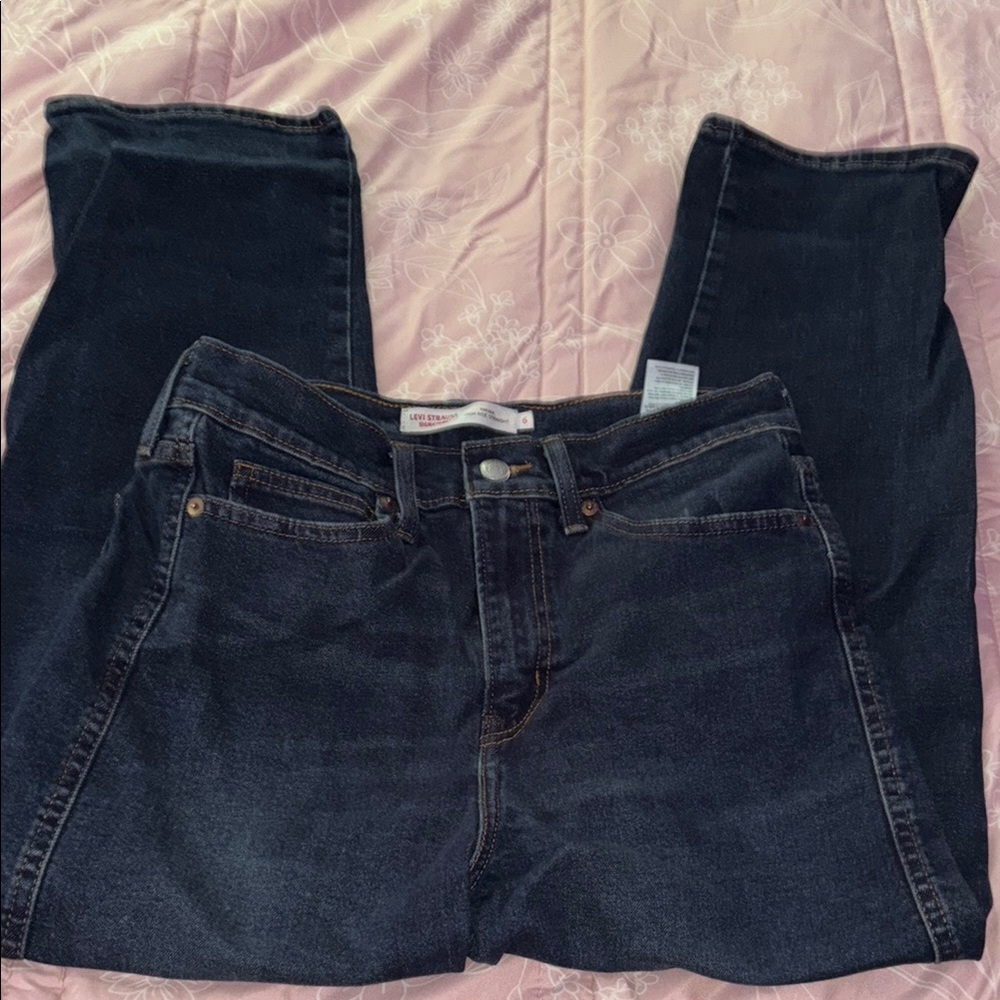 Signature by Levi Strauss Blue Straight Leg Jeans